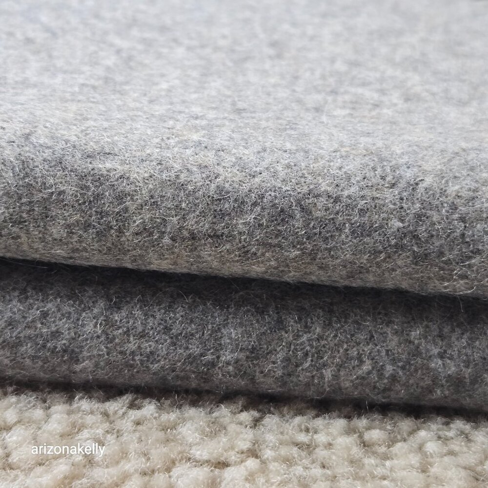 NWOT Beast Wool Scarf Grey Fringed Thick Oversized - Picture 9 of 10